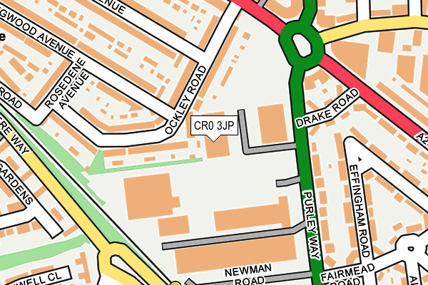 CR0 3JP map - OS OpenMap – Local (Ordnance Survey) CR0 3JP map - OS OpenMap – Local (Ordnance Survey)