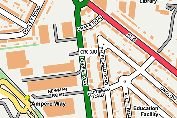 CR0 3JU map - OS OpenMap – Local (Ordnance Survey)