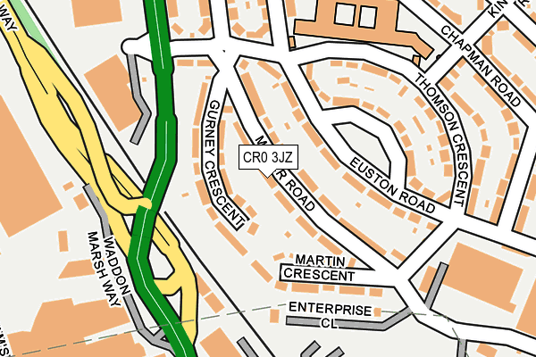 CR0 3JZ map - OS OpenMap – Local (Ordnance Survey) CR0 3JZ map - OS OpenMap – Local (Ordnance Survey)