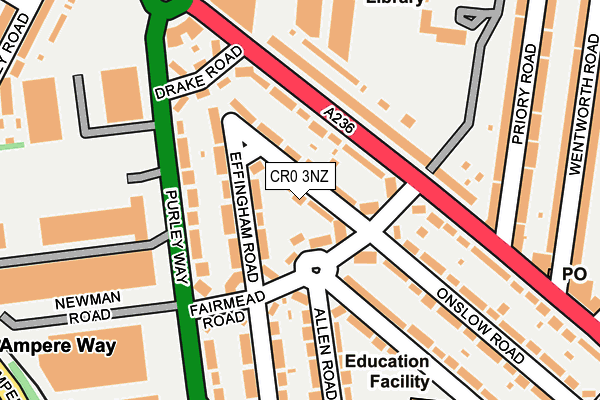 CR0 3NZ map - OS OpenMap – Local (Ordnance Survey) CR0 3NZ map - OS OpenMap – Local (Ordnance Survey)