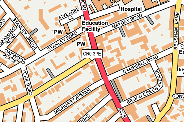 CR0 3PE map - OS OpenMap – Local (Ordnance Survey) CR0 3PE map - OS OpenMap – Local (Ordnance Survey)