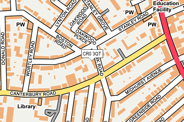 CR0 3QT map - OS OpenMap – Local (Ordnance Survey)