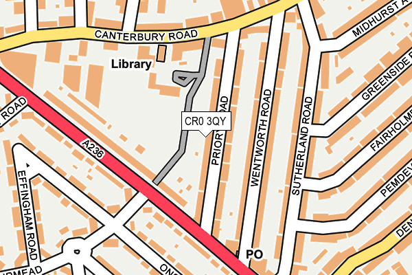 CR0 3QY map - OS OpenMap – Local (Ordnance Survey) CR0 3QY map - OS OpenMap – Local (Ordnance Survey)