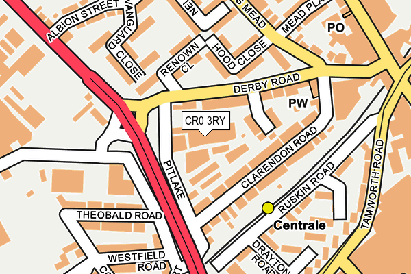 CR0 3RY map - OS OpenMap – Local (Ordnance Survey) CR0 3RY map - OS OpenMap – Local (Ordnance Survey)
