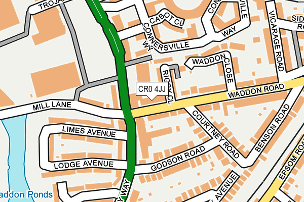 CR0 4JJ map - OS OpenMap – Local (Ordnance Survey) CR0 4JJ map - OS OpenMap – Local (Ordnance Survey)