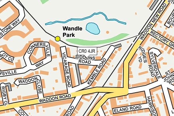 CR0 4JR map - OS OpenMap – Local (Ordnance Survey)