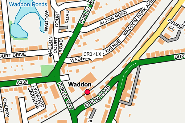 CR0 4LX map - OS OpenMap – Local (Ordnance Survey) CR0 4LX map - OS OpenMap – Local (Ordnance Survey)