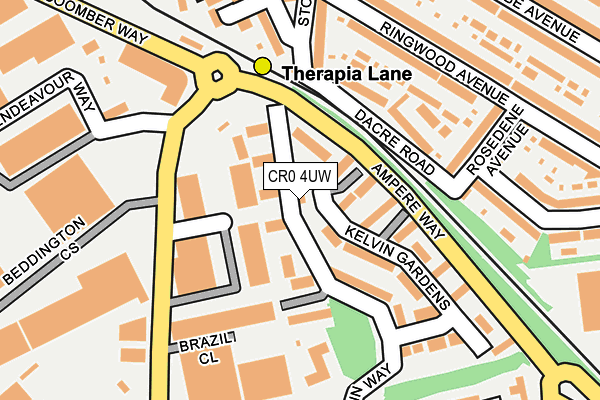 CR0 4UW map - OS OpenMap – Local (Ordnance Survey) CR0 4UW map - OS OpenMap – Local (Ordnance Survey)