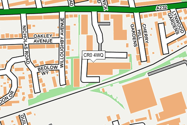 CR0 4WQ map - OS OpenMap – Local (Ordnance Survey) CR0 4WQ map - OS OpenMap – Local (Ordnance Survey)