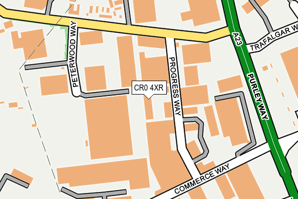 CR0 4XR map - OS OpenMap – Local (Ordnance Survey)