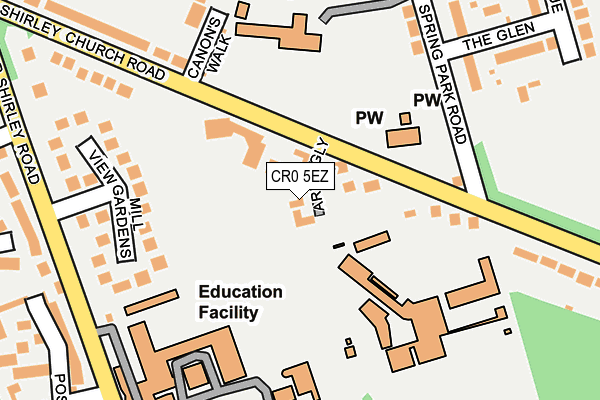 CR0 5EZ map - OS OpenMap – Local (Ordnance Survey)