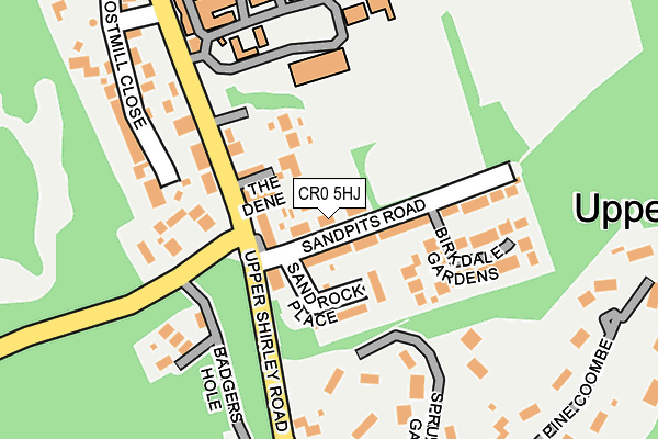 CR0 5HJ map - OS OpenMap – Local (Ordnance Survey) CR0 5HJ map - OS OpenMap – Local (Ordnance Survey)