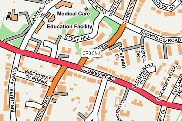 CR0 5NJ map - OS OpenMap – Local (Ordnance Survey) CR0 5NJ map - OS OpenMap – Local (Ordnance Survey)