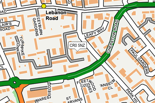 CR0 5NZ map - OS OpenMap – Local (Ordnance Survey) CR0 5NZ map - OS OpenMap – Local (Ordnance Survey)