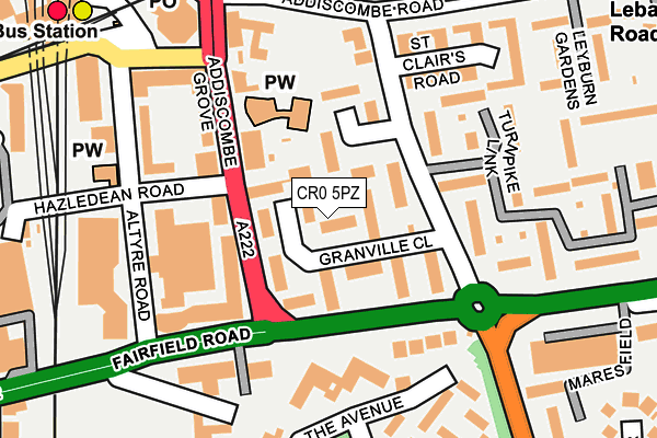CR0 5PZ map - OS OpenMap – Local (Ordnance Survey) CR0 5PZ map - OS OpenMap – Local (Ordnance Survey)