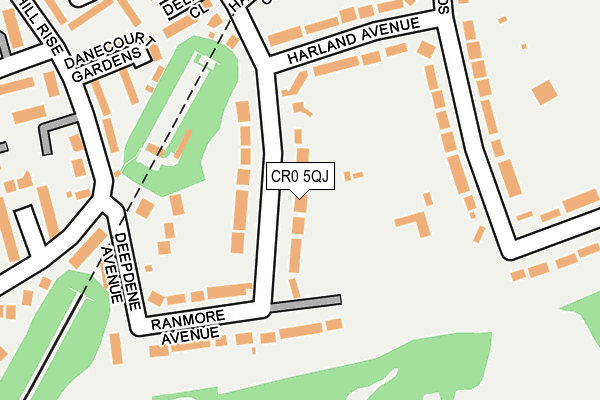 CR0 5QJ map - OS OpenMap – Local (Ordnance Survey) CR0 5QJ map - OS OpenMap – Local (Ordnance Survey)