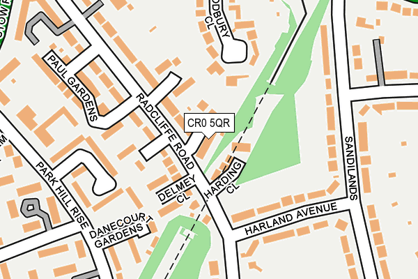 CR0 5QR map - OS OpenMap – Local (Ordnance Survey) CR0 5QR map - OS OpenMap – Local (Ordnance Survey)