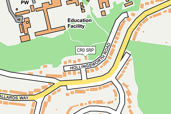 CR0 5RP map - OS OpenMap – Local (Ordnance Survey) CR0 5RP map - OS OpenMap – Local (Ordnance Survey)