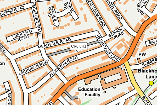 CR0 6HJ map - OS OpenMap – Local (Ordnance Survey)