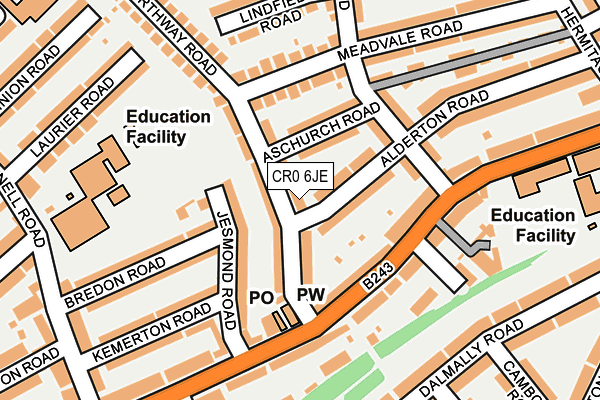 CR0 6JE map - OS OpenMap – Local (Ordnance Survey) CR0 6JE map - OS OpenMap – Local (Ordnance Survey)