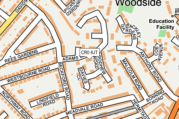 CR0 6JT map - OS OpenMap – Local (Ordnance Survey)