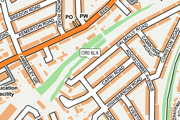 CR0 6LX map - OS OpenMap – Local (Ordnance Survey) CR0 6LX map - OS OpenMap – Local (Ordnance Survey)