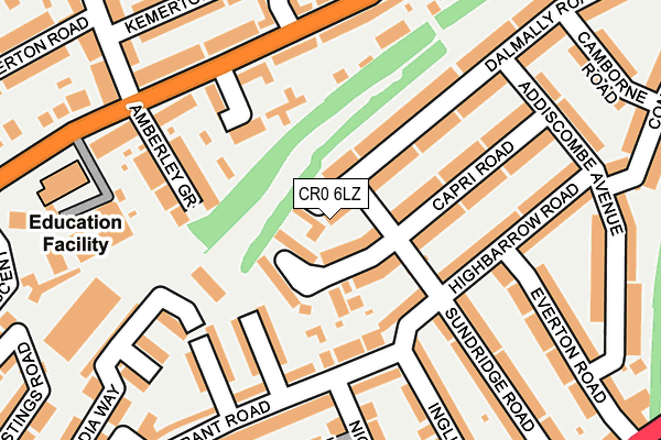 CR0 6LZ map - OS OpenMap – Local (Ordnance Survey) CR0 6LZ map - OS OpenMap – Local (Ordnance Survey)