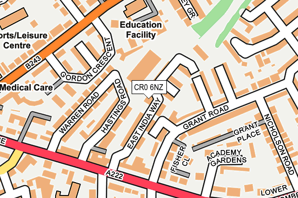 CR0 6NZ map - OS OpenMap – Local (Ordnance Survey) CR0 6NZ map - OS OpenMap – Local (Ordnance Survey)