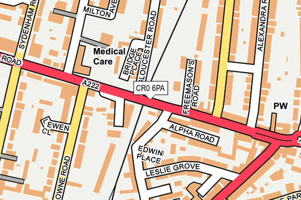 CR0 6PA map - OS OpenMap – Local (Ordnance Survey) CR0 6PA map - OS OpenMap – Local (Ordnance Survey)