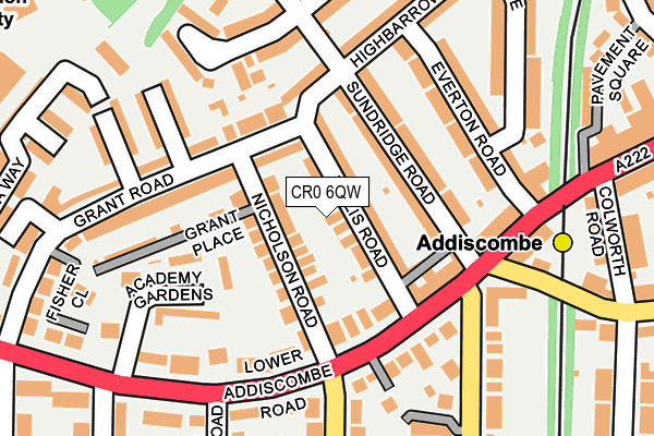 CR0 6QW map - OS OpenMap – Local (Ordnance Survey) CR0 6QW map - OS OpenMap – Local (Ordnance Survey)