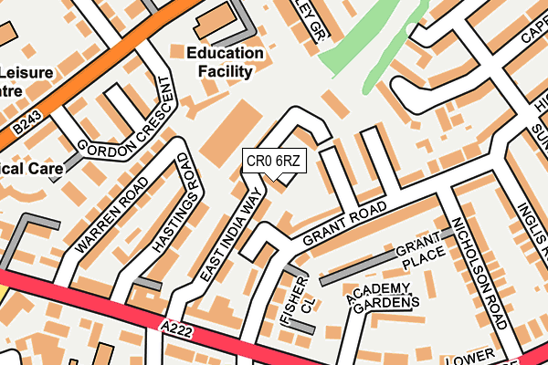 CR0 6RZ map - OS OpenMap – Local (Ordnance Survey) CR0 6RZ map - OS OpenMap – Local (Ordnance Survey)