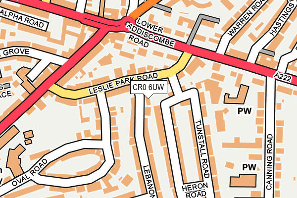 CR0 6UW map - OS OpenMap – Local (Ordnance Survey)