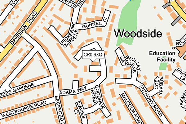 CR0 6XQ map - OS OpenMap – Local (Ordnance Survey)