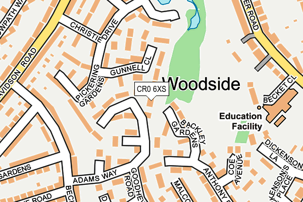 CR0 6XS map - OS OpenMap – Local (Ordnance Survey)