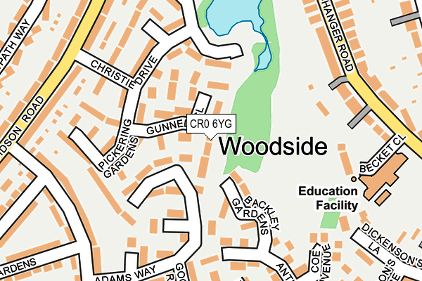 CR0 6YG map - OS OpenMap – Local (Ordnance Survey) CR0 6YG map - OS OpenMap – Local (Ordnance Survey)