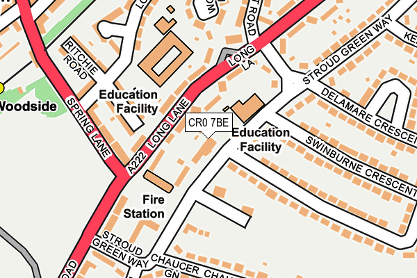 CR0 7BE map - OS OpenMap – Local (Ordnance Survey) CR0 7BE map - OS OpenMap – Local (Ordnance Survey)