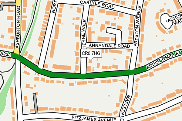 CR0 7HG map - OS OpenMap – Local (Ordnance Survey)