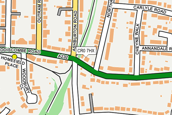 CR0 7HX map - OS OpenMap – Local (Ordnance Survey) CR0 7HX map - OS OpenMap – Local (Ordnance Survey)