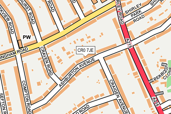 CR0 7JE map - OS OpenMap – Local (Ordnance Survey) CR0 7JE map - OS OpenMap – Local (Ordnance Survey)