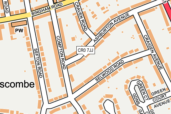 CR0 7JJ map - OS OpenMap – Local (Ordnance Survey) CR0 7JJ map - OS OpenMap – Local (Ordnance Survey)