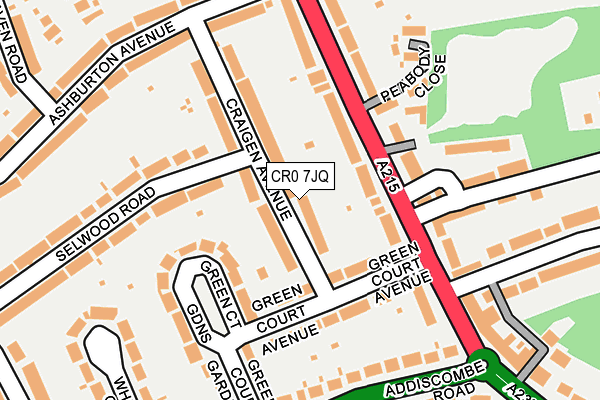 CR0 7JQ map - OS OpenMap – Local (Ordnance Survey) CR0 7JQ map - OS OpenMap – Local (Ordnance Survey)