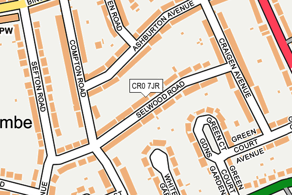 CR0 7JR map - OS OpenMap – Local (Ordnance Survey) CR0 7JR map - OS OpenMap – Local (Ordnance Survey)