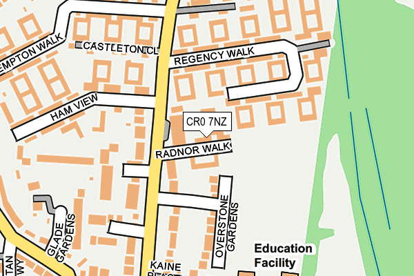 CR0 7NZ map - OS OpenMap – Local (Ordnance Survey) CR0 7NZ map - OS OpenMap – Local (Ordnance Survey)