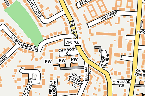 CR0 7QJ map - OS OpenMap – Local (Ordnance Survey) CR0 7QJ map - OS OpenMap – Local (Ordnance Survey)