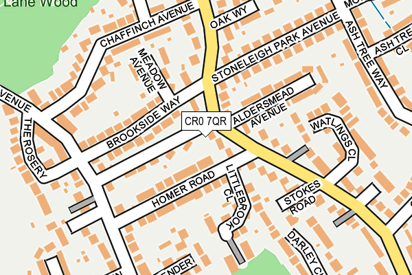 CR0 7QR map - OS OpenMap – Local (Ordnance Survey) CR0 7QR map - OS OpenMap – Local (Ordnance Survey)