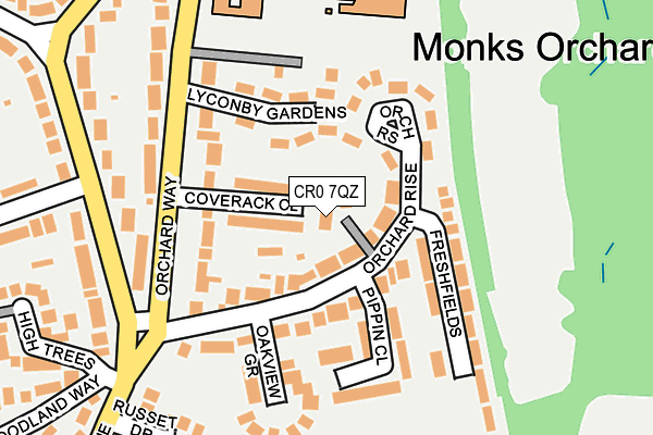 CR0 7QZ map - OS OpenMap – Local (Ordnance Survey) CR0 7QZ map - OS OpenMap – Local (Ordnance Survey)