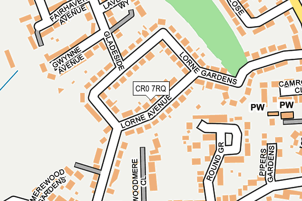 CR0 7RQ map - OS OpenMap – Local (Ordnance Survey) CR0 7RQ map - OS OpenMap – Local (Ordnance Survey)