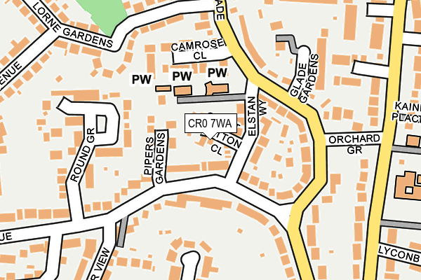 CR0 7WA map - OS OpenMap – Local (Ordnance Survey) CR0 7WA map - OS OpenMap – Local (Ordnance Survey)
