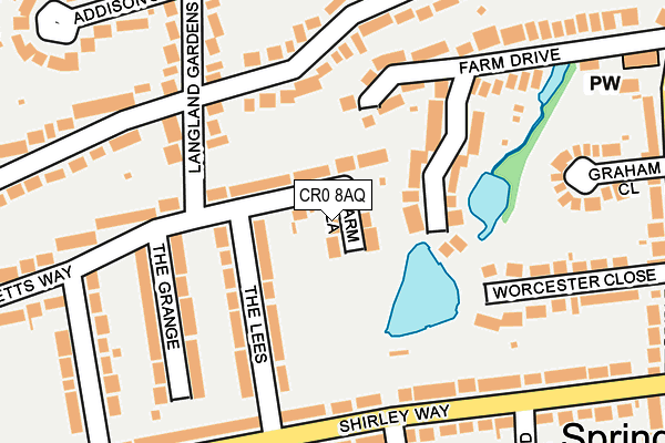 CR0 8AQ map - OS OpenMap – Local (Ordnance Survey) CR0 8AQ map - OS OpenMap – Local (Ordnance Survey)