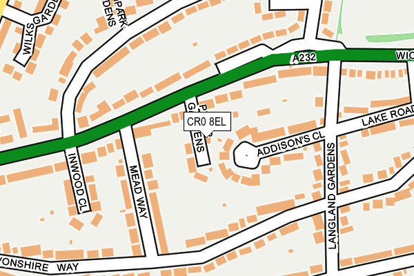 CR0 8EL map - OS OpenMap – Local (Ordnance Survey) CR0 8EL map - OS OpenMap – Local (Ordnance Survey)